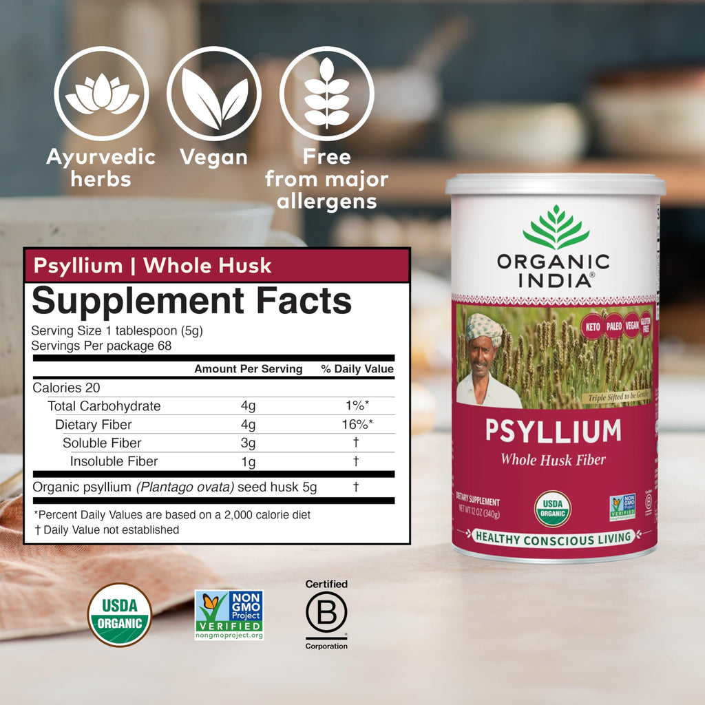 Psyllium Whole Husk Fiber Supplement 12 oz M12520