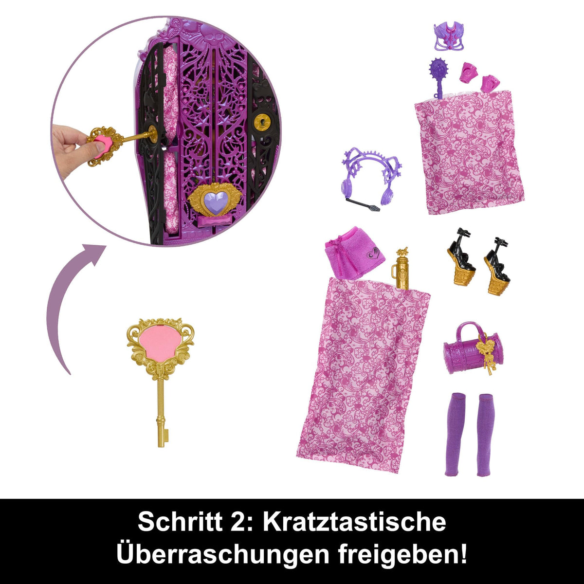 Doll with Wardrobe and 19 Accessories U59949