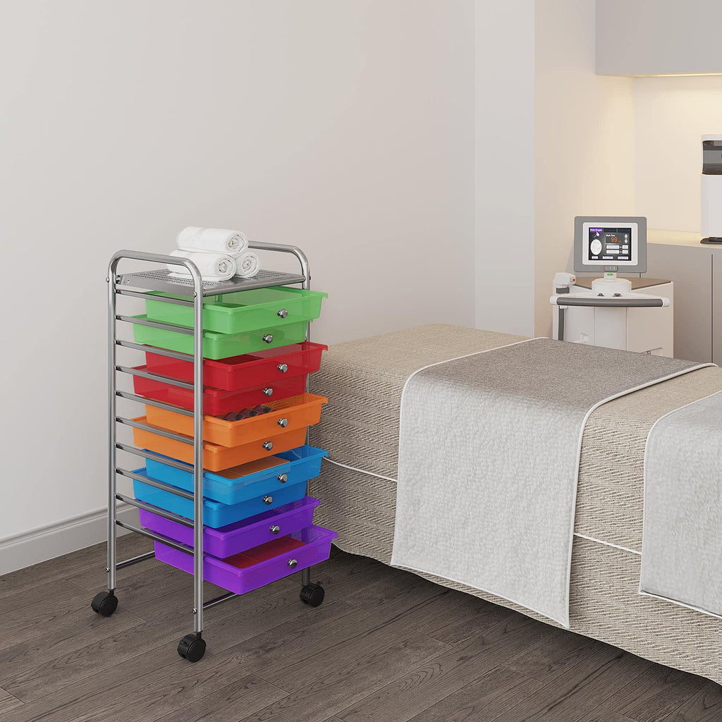 10 Drawer Rolling Storage Cart with Wheels B6278