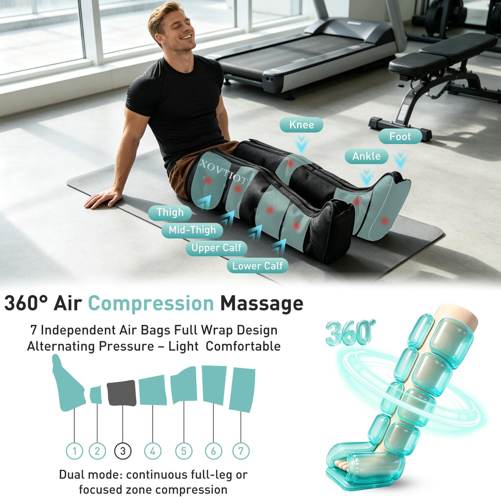 Air Compression Leg Massager with 6 Modes 3 Pressure Levels U78204