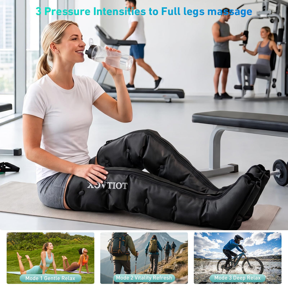 Air Compression Leg Massager with 6 Modes 3 Pressure Levels U78204