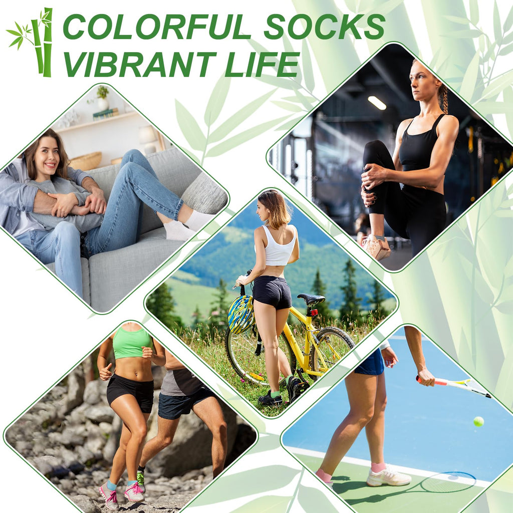 6 Pairs Thin Breathable Bamboo Ankle Socks G23281