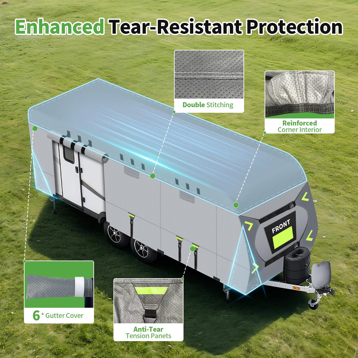 Heavy Duty 9 Layers RV Cover 14-16ft U43563