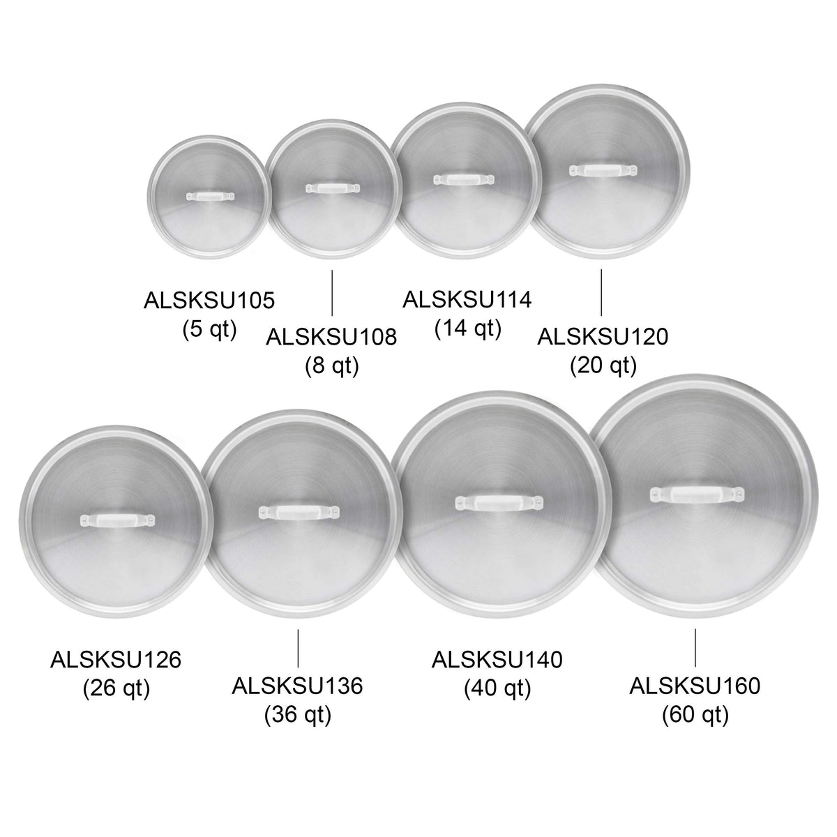 60 qt Aluminum Sauce Pot with Lid N4195