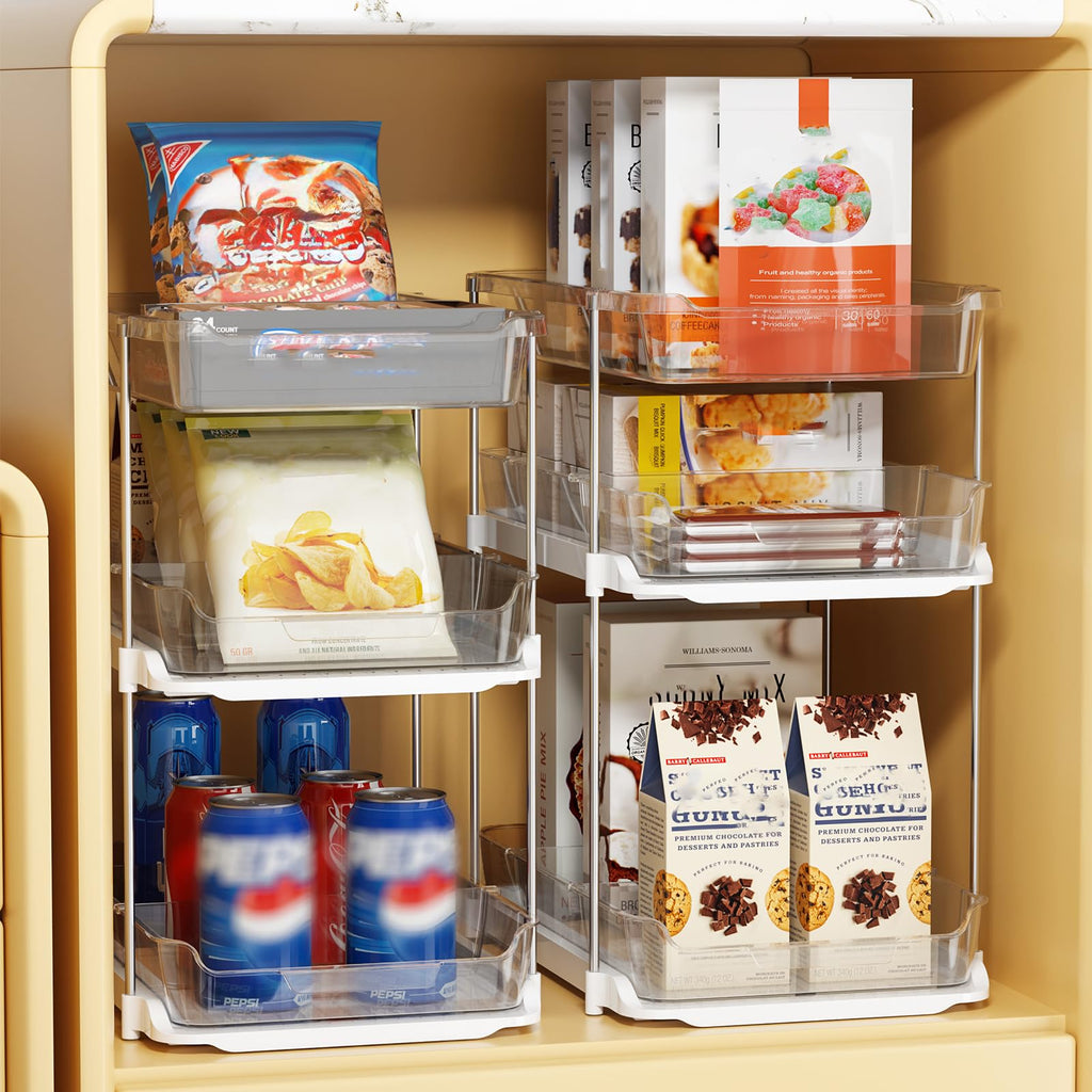 2 Sets of 3-Tier Under Sink Organizers and Storage J7530