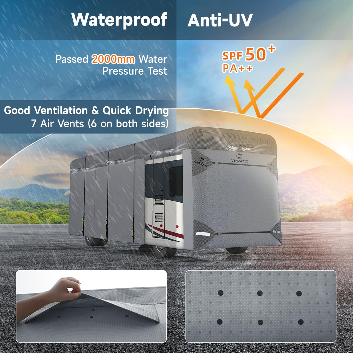 7 Layers Class A RV Cover with Straps G657871