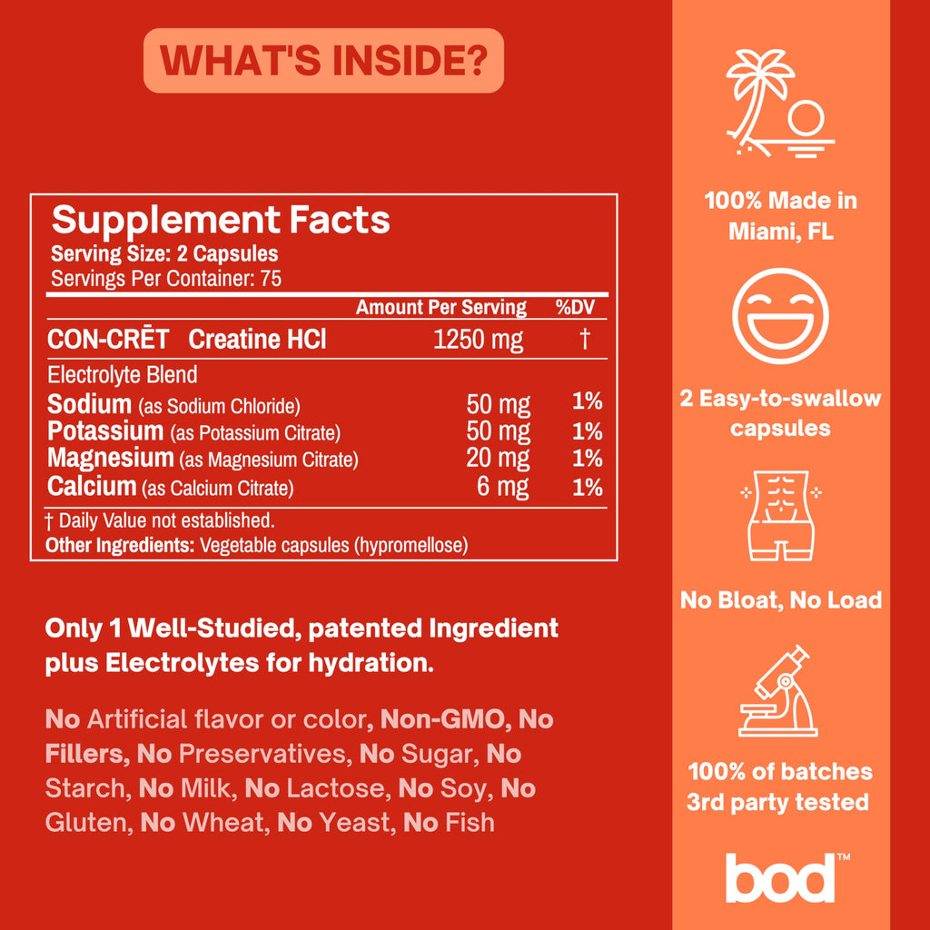 Creatine HCL Capsules 150 Pills N130