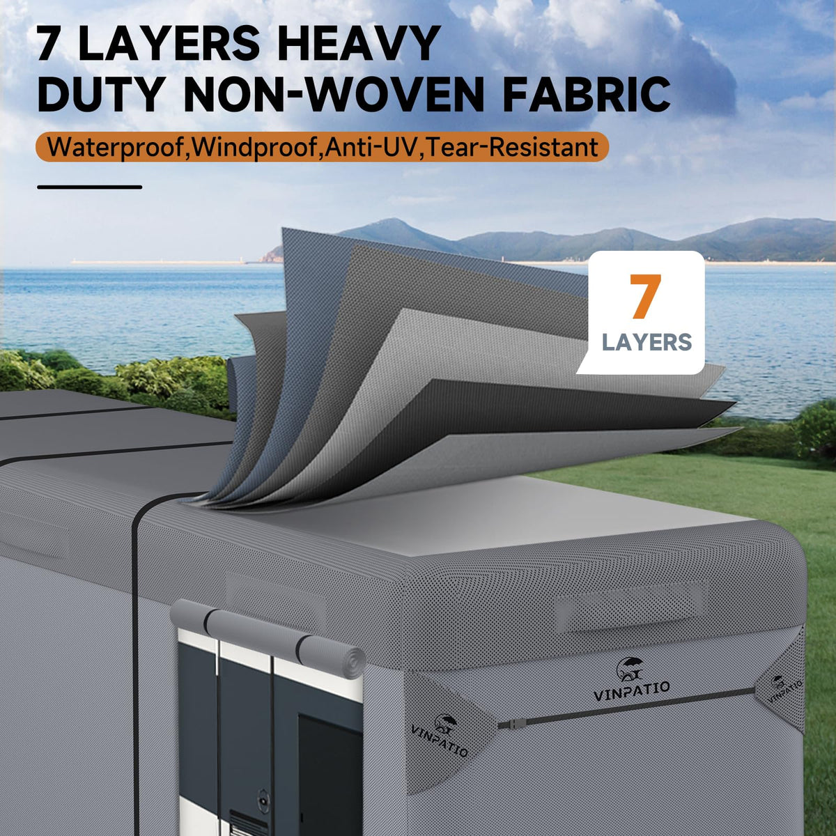 7 Layers Class A RV Cover with Straps G657871