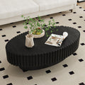 Black Modern Wood Oval Coffee Table G964