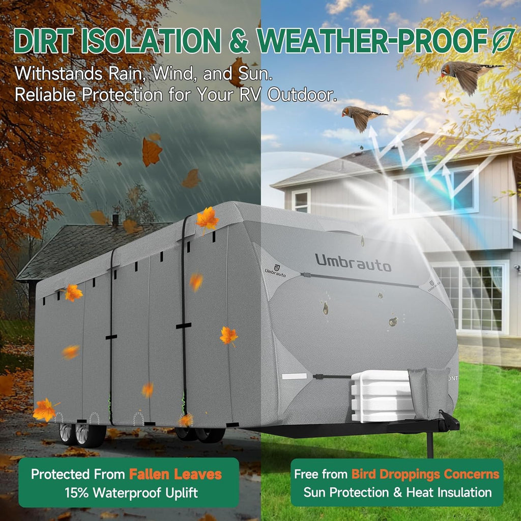Lightweight Waterproof RV Cover Fits 24-27ft Travel Trailer R8873