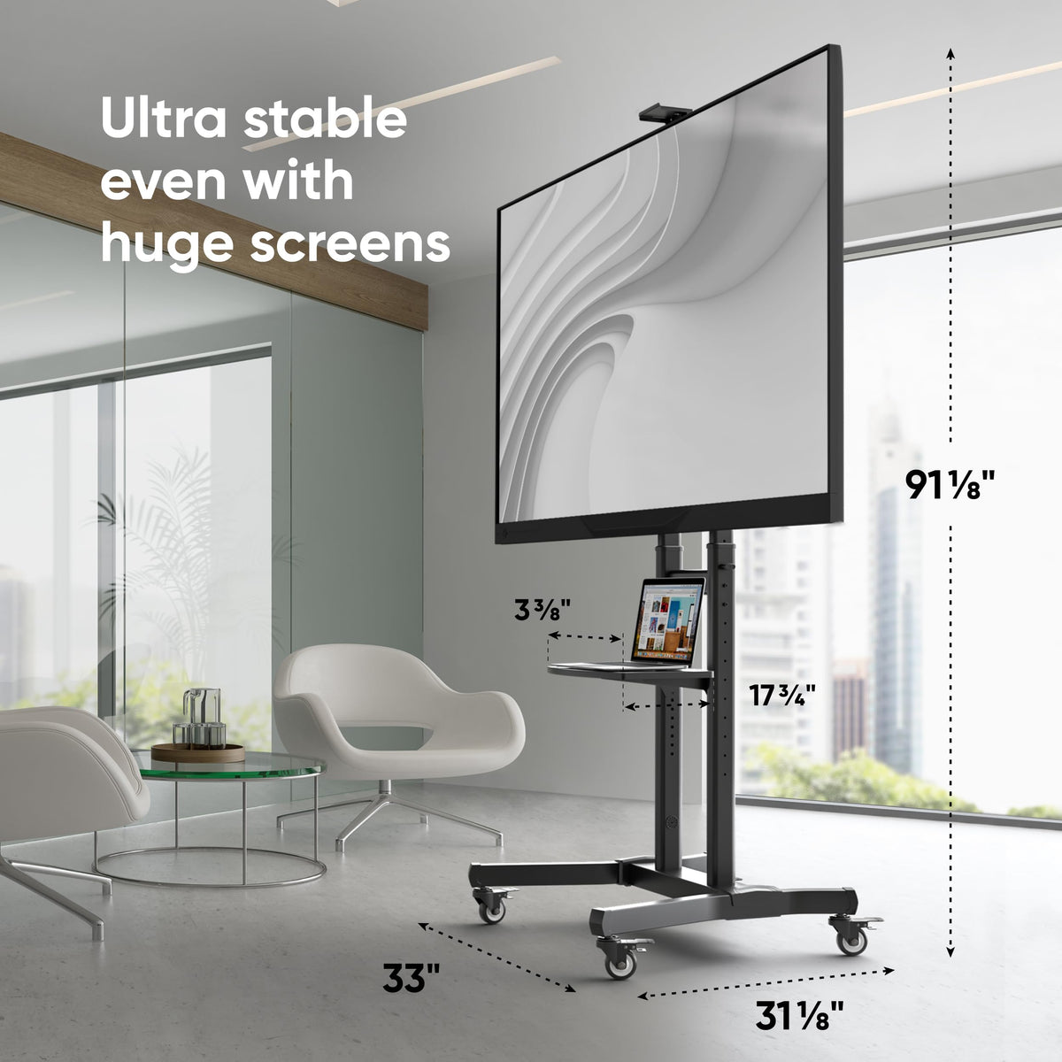 Mobile TV Stand 50-90 Inch Black J340385