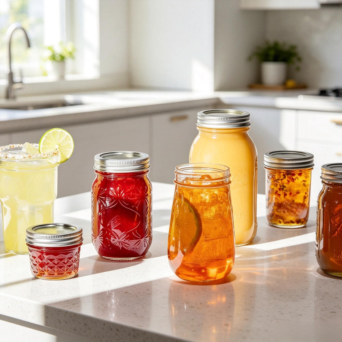 16 oz Wide Mouth Mason Jars 12 Pack P9988