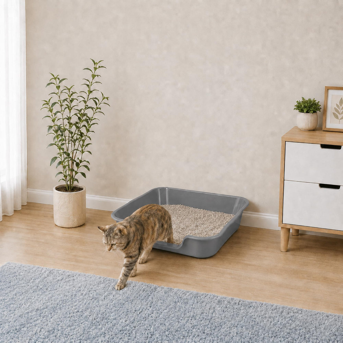 Extra Large Low Entry Cat Litter Box F1493