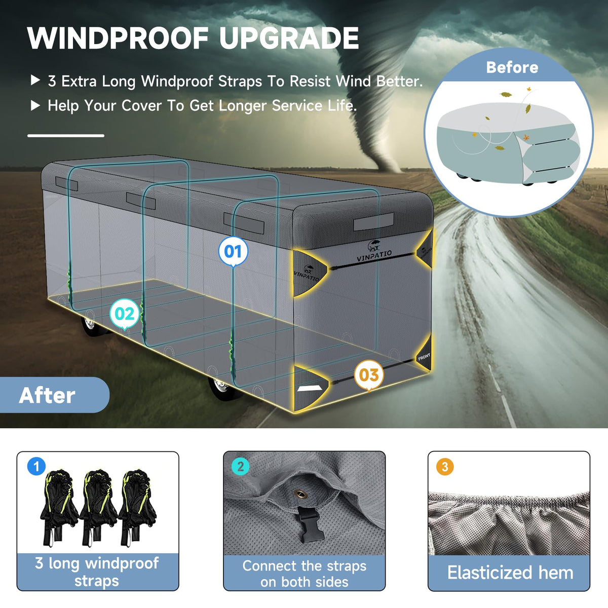 7 Layers Class A RV Cover with Straps G657871