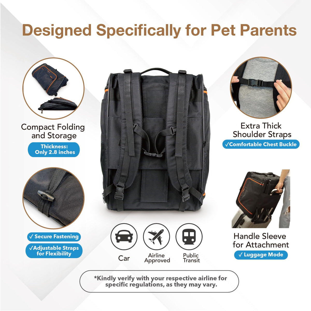 Expandable Pet Carrier for Dogs and Cats R8390