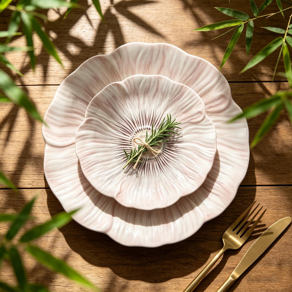 Ceramic Dinnerware Set of 12, Plates and Bowls Set for 4 U948333