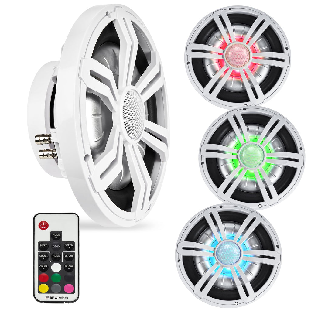 800W Peak 10" Shallow Marine Subwoofer with LED Lighting L2895