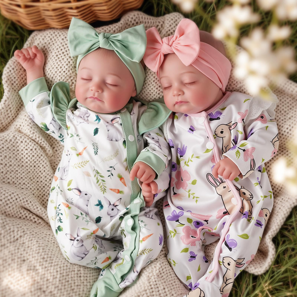 Lifelike Reborn Baby Dolls Twins 20 inch C83694