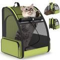 Green Expandable Breathable Mesh Cat Backpack Carrier Z691