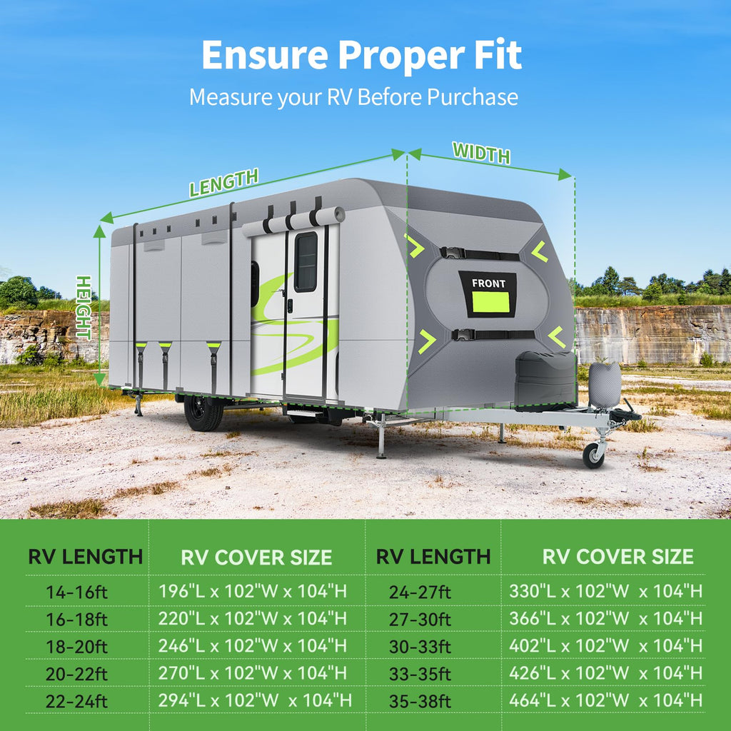 Heavy Duty 9 Layers RV Cover 14-16ft U43563