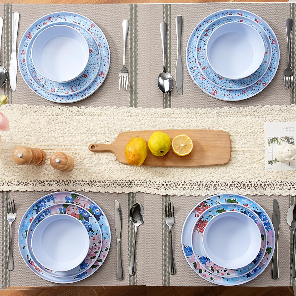 12 Pcs Melamine Dinnerware Set for 4 T89365
