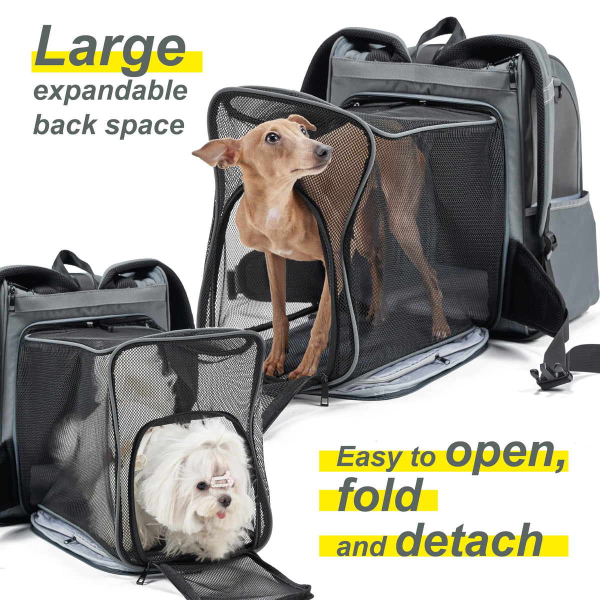 Expandable Foldable Pet Carrier Backpack I55785