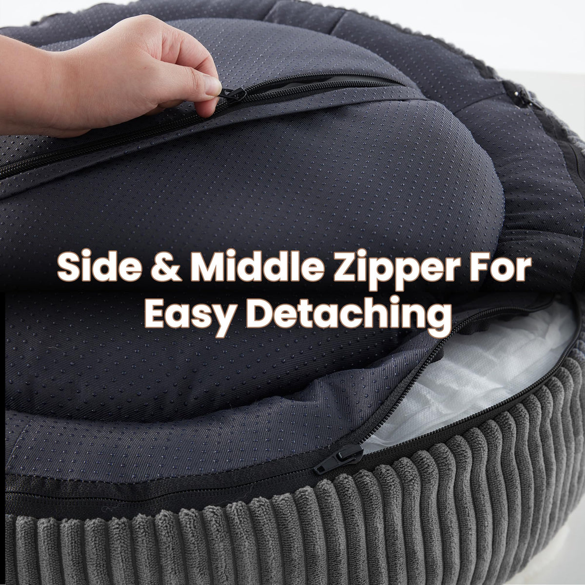 36 inches Dark Grey Donut Dog Bed A160326