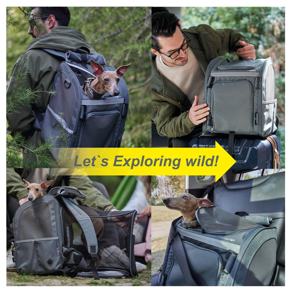 Expandable Foldable Pet Carrier Backpack I55785