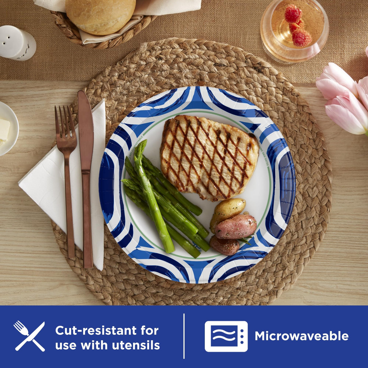 Large 10 Inch Heavy Duty Disposable Paper Plates B557